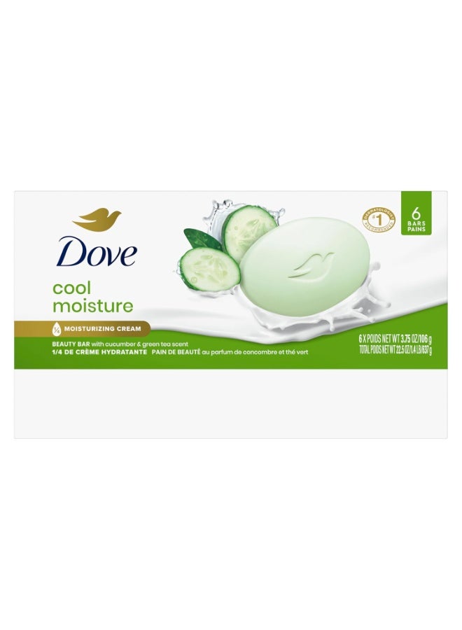Dove Beauty bar soap 106g  pack of 6 (Cucumber & Green Tea) - Image 1